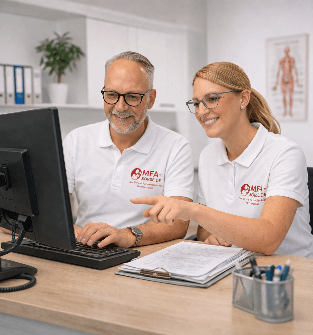 Dr. Oliver A. Schmidt und Kollegin, das Team hinter der MFA-Börse